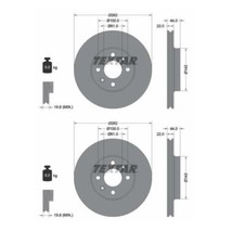 2X Textar 92064803 Dischi