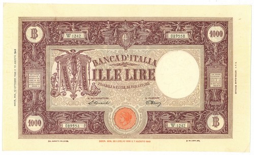 1000 lire barbetti - barbetti, grande
