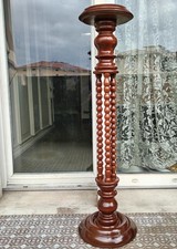 Colonna Tavolino Legno NOCE ROCCHETTI Porta Vaso Portavaso Vintage