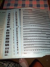 hh. NOS Letraset Lettering 10