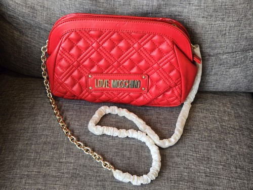 Love moschino red leather - red,