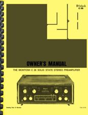 McIntosh C28 C-28 Preamplificatore MANUALE DI SERVIZIO e BOLLETTINI DI SERVIZIO