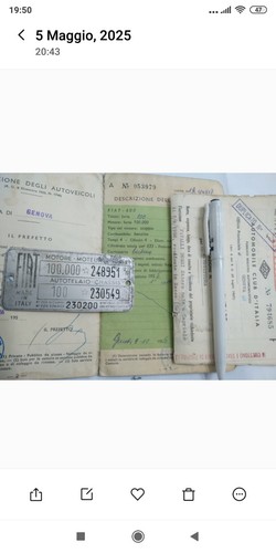 Carta circolazione fiat 600 - carta,