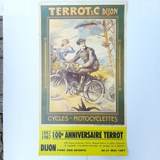 Poster pubblicitario  Terrot e C. Dijon  cycles - centenario 1887-1987