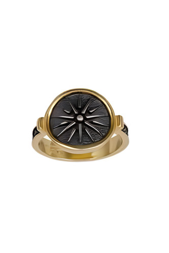 Anello con sigillo stella - anello,