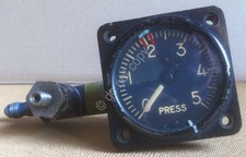 Strumento Aeronautica Vintage - U.S. Gauge - Misuratore Pressione Idraulica