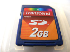 2GB Secure Digital Card (scheda SD 2GB) TRANSCEND usata