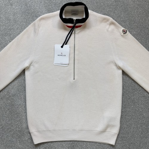 Moncler mezza zip tricot - , panna