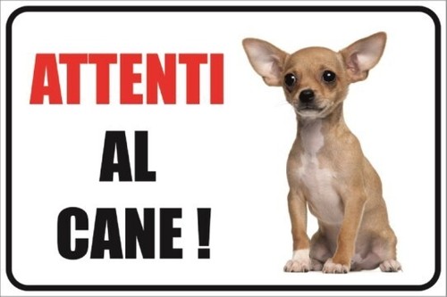 Cartello attenti cane targa - cartello,