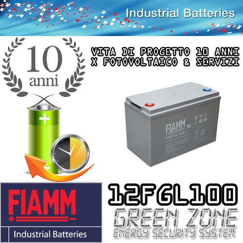 Batteria agm ciclica 100ah 12v - 100ah,
