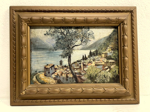 Antico piccolo dipinto olio - antico,