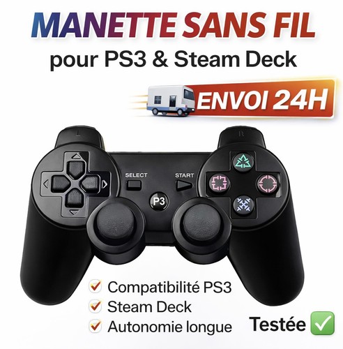 Manette jeu ps3 bluetooth - manette, de
