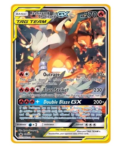 Reshiram charizard gx sm201 - charizard,