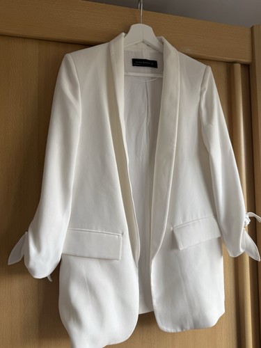 Blazer aperto bianco zara - blazer,