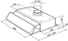 Smeg KSEIR92SE2 Cappa Aspirante Semincasso Argento 225 m³/h D