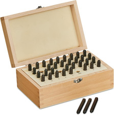 Set Da 36 Punzoni Lettere A-Z E Numeri 0-9, Stampi in Rilievo 3 Mm, Kit Timbro I