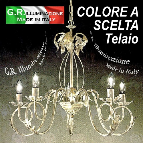 Lampadario ferro battuto 5 - in,