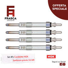 Candelette 4 Pezzi NGK Fiat Doblo 1.9 JTD 74 KW 100 CV 77 KW 105 CV