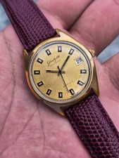 Vintage raro Glashutte spezimatic 386761, placcato oro, automatico