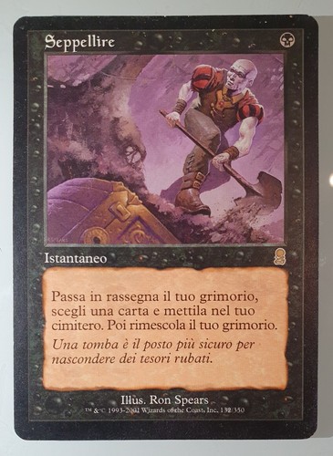 Mtg entomb seppellire ita - mtg, -seppellire
