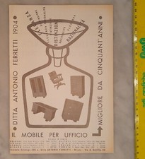 Pubblicità advertising   MOBILI  ANTONIO  FERRETTI   (anni Cinquanta)