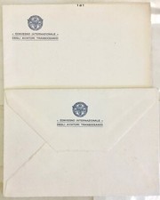 Convegno INTERN.LE AVIATORI TRANSOCEANICI BUSTA E CARTA DA LETTERE R. AVIAZIONE