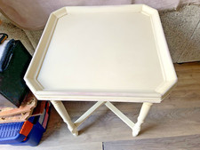 Tavolo pieghevole crema angolare country francese vintage