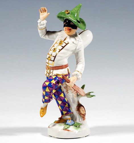 Meissen figur pulcinello - meissen,