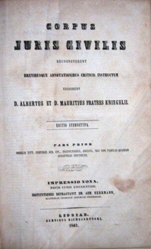 Corpus juris civilis - corpus,