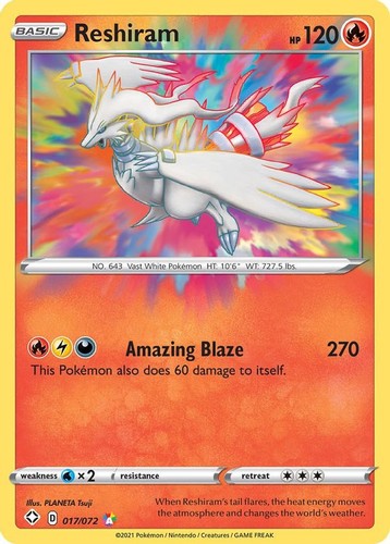 Reshiram 017 072 pokemon - reshiram,