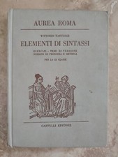 AUREA ROMA VITTORIO TANTUCCI - ELEMENTI DI SINTASSI - ED: CAPPELLI - 1960 (TU)