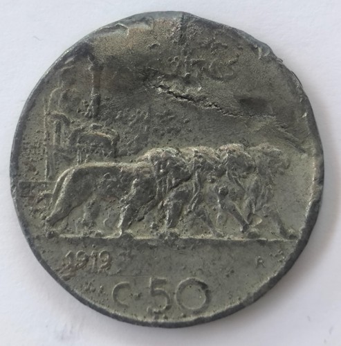 Moneta centesimi 1919 leoni - moneta,