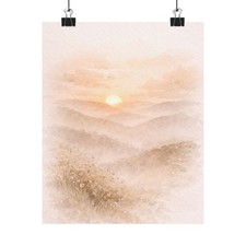 Poster Paesaggio Alba Morbido