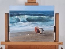 CANCOGNI AGOSTINO olio su tela cm 40x50  "L’onda" opera unica