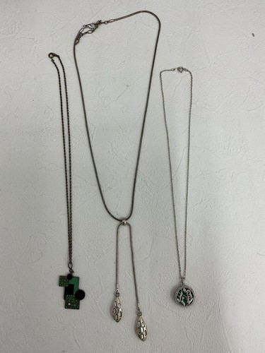 Collana vintage verde nero - collana, verde/nero