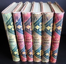LA SACRA BIBBIA. ANTICO E NUOVO TESTAMENTO. 6 VOLUMI. AA.VV. FABBRI.