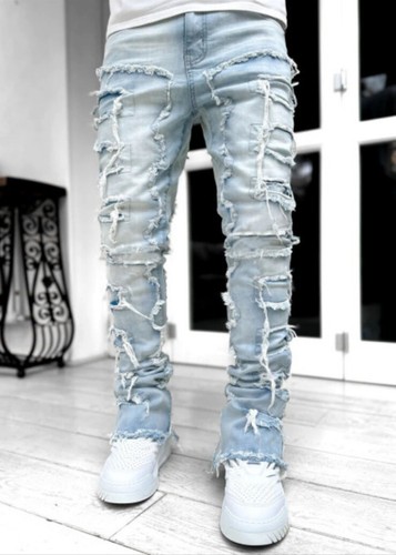 Pantaloni uomo slim biker - pantaloni,