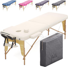 ® LETTINO DA MASSAGGIO 2 ZONE in LEGNO PORTATILE PESA SOLO 11,7 KG RICHIUDIBILE 
