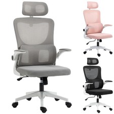 Vinsetto Sedia da Ufficio Ergonomica con Poggiatesta Rimovibile