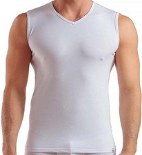 3 Pezzi Canotta Uomo Enrico Coveri ET1003 Smanicato scollo a V in Cotone