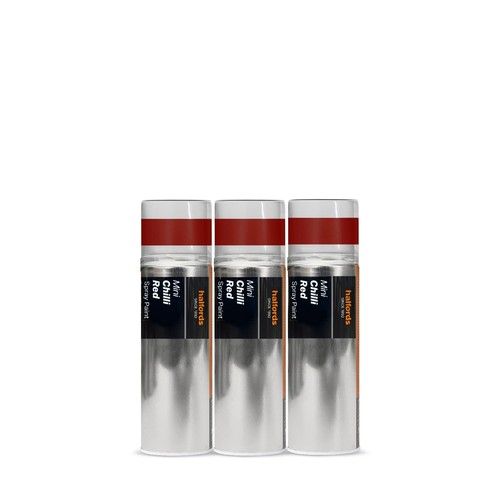 Mini vernice spray rosso - 3x,