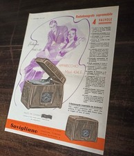 Volantino apparecchio radio mod. 104 F 'Officine Savigliano', originale del 1940