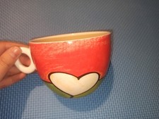 Egan Tazza Grande Colazione Rossa Verde Campo di Cuori