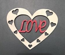 Cuore  Con Scritta Love In Legno San Valentino Amore Idea Regalo Gadget 