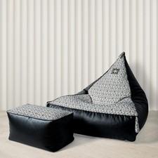 Copridivano sedia Bean Bag con poggiapiedi senza fagioli XXXL per casa regalo