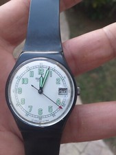 swatch orologio svizzero vintage GB419 nero del 1995