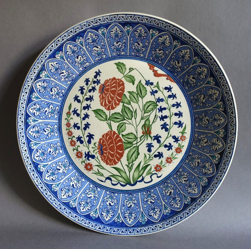 Grand plat décoratif - , en