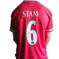 Maglia firmata Jaap Stam 6 Manchester United 1998-1999 | Stagione Treble