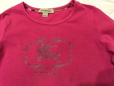 T-shirt bimba 8 anni Burberry manica lunga fucsia