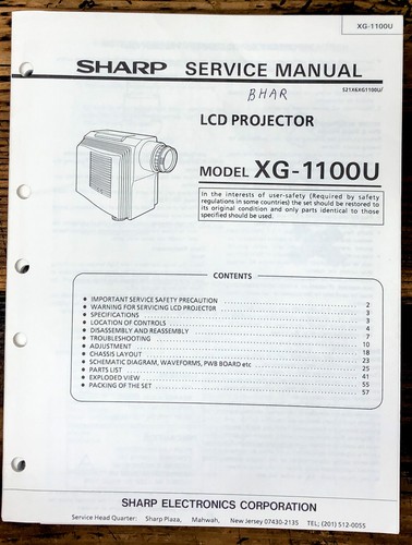 Sharp 1100u proiettore lcd - xg-1100u,